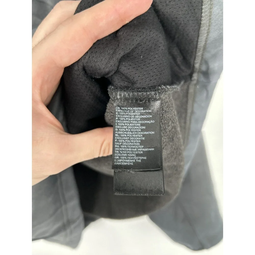 The North Face Apex Barrier‎ Windwall Jacket Men's M Grey Fleece Lined Full Zip